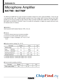 Datasheet BA7760F manufacturer Rohm