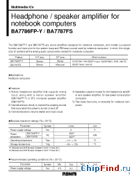 Datasheet BA7787FS manufacturer Rohm