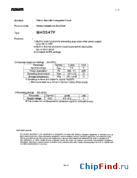 Datasheet BH3547F manufacturer Rohm