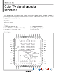 Datasheet BH7240AKV manufacturer Rohm