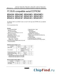 Datasheet BR24C16FV manufacturer Rohm