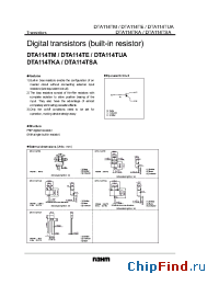 Datasheet DTA114TE manufacturer Rohm