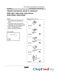 Datasheet DTA115TE manufacturer Rohm