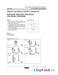 Datasheet DTA123JKA manufacturer Rohm