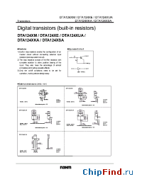 Datasheet DTA124XEA manufacturer Rohm