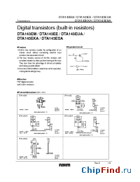 Datasheet DTA143EUA manufacturer Rohm