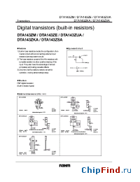 Datasheet DTA143ZH manufacturer Rohm