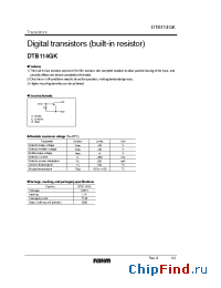 Datasheet DTB114GK производства Rohm