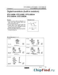 Datasheet DTC123EE manufacturer Rohm