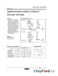 Datasheet DTD113EK производства Rohm