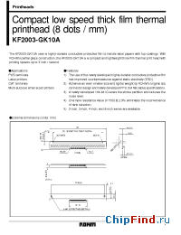 Datasheet KF2003-GK10A manufacturer Rohm