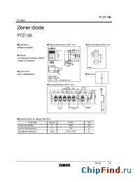 Datasheet PTZ5.1B manufacturer Rohm