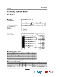Datasheet RB160A30 manufacturer Rohm