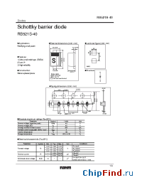 Datasheet RB521S-40 manufacturer Rohm
