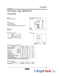 Datasheet RDX080N50 manufacturer Rohm