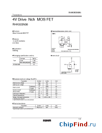 Datasheet RHK003N06 manufacturer Rohm