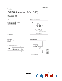 Datasheet RSQ025P03 manufacturer Rohm