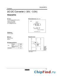 Datasheet RSQ035P03 manufacturer Rohm