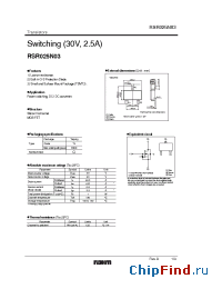 Datasheet RSR025N03 manufacturer Rohm