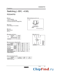 Datasheet RSS040P03 manufacturer Rohm