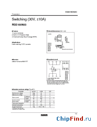 Datasheet RSS100N03 manufacturer Rohm