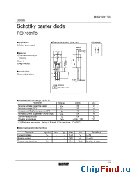 Datasheet RSX1001T3 manufacturer Rohm