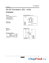 Datasheet RTQ040P02 производства Rohm