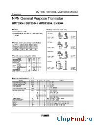 Datasheet UMT3904 manufacturer Rohm