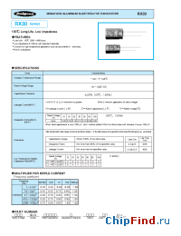 Datasheet 10RX30330M8X115 manufacturer Rubycon