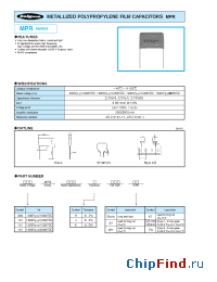 Datasheet 121MPR102KW7 manufacturer Rubycon