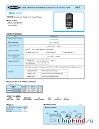 Datasheet 160MXG1000M22X40 manufacturer Rubycon