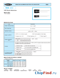 Datasheet 16NXA1000M125X20 manufacturer Rubycon