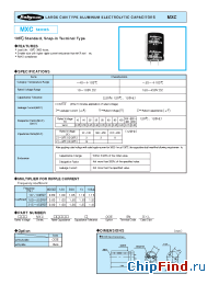 Datasheet 180MXC820M35X25 manufacturer Rubycon