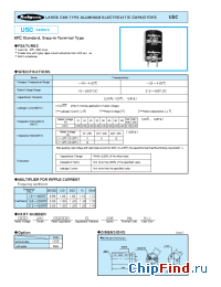 Datasheet 180USC2700M35X50 производства Rubycon