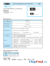 Datasheet 200BXA220M18x31.5 manufacturer Rubycon