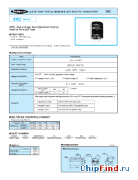 Datasheet 200SXC220M25X25 manufacturer Rubycon