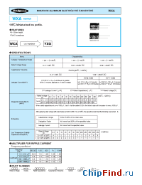 Datasheet 25WXA330M10X9 manufacturer Rubycon