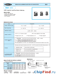 Datasheet 35SGV470M16X165 manufacturer Rubycon