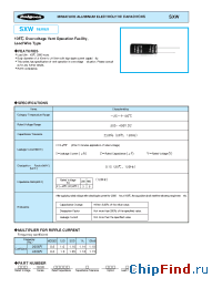 Datasheet 400SXW33M16X30 manufacturer Rubycon