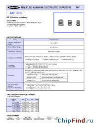 Datasheet 63ZAV100M63X7 manufacturer Rubycon