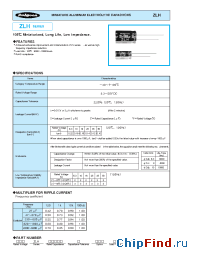 Datasheet 63ZLH1500M8X20 manufacturer Rubycon