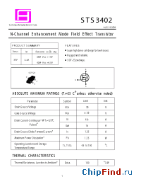 Datasheet STS3402 manufacturer SamHop