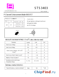 Datasheet STS3403 manufacturer SamHop