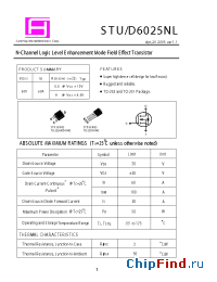 Datasheet STU6025NL manufacturer SamHop