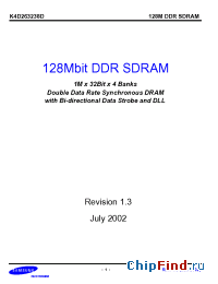 Datasheet DS_K4D263238D manufacturer Samsung