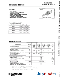Datasheet IRF820 manufacturer Samsung