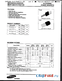 Datasheet IRFP133 manufacturer Samsung