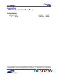 Datasheet K1S1616B1A-I manufacturer Samsung