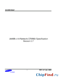 Datasheet K4C89183AF-ACF5 manufacturer Samsung