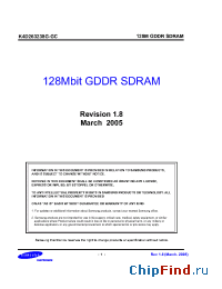 Datasheet K4D263238G-GC manufacturer Samsung